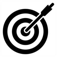 Target icon concept design in black color vector