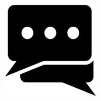 Message icon concept design in black color vector