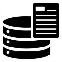 Database icon concept design in black color vector