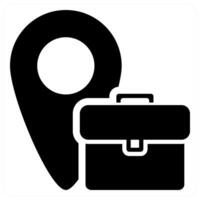 Office Location concept design in black color vector