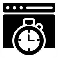 Website Speedometer icon concept design in black color vector