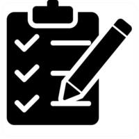 Checklist icon concept design in black color vector