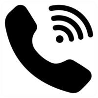 Calling icon concept design in black color vector