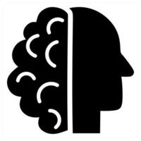 Brainstorming concept design in black color vector