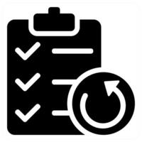 Update List icon concept design in black color vector