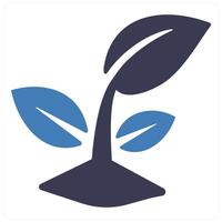Nature and ecology icon concept in blue filled color vector