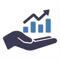Data Analysis and data icon concept in blue filled color vector
