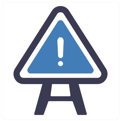 Explosion icon concept in blue filled color