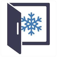 Freezer and deep icon concept in blue filled color vector
