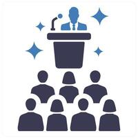 Follower and user icon concept in blue filled color vector