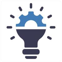 Innovation icon concept in blue filled color vector
