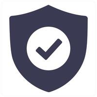 Protect and safe icon concept in blue filled color vector