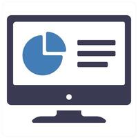 Software and custom icon concept in blue filled color vector