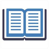Dictionary and data icon concept in blue filled color vector