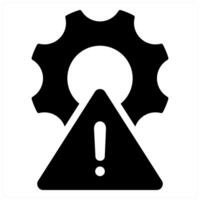 Troubleshooting and maintenance icon concept in black filled color vector