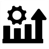 Performance and development icon concept in black filled color vector