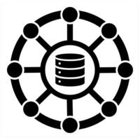 Structure and technology icon concept in black filled color vector