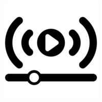 Streaming and movie icon concept in black filled color vector