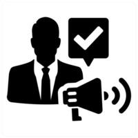 Free Speech and speech icon concept in black filled color vector