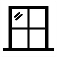 Window and decoration icon concept in black filled color vector