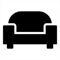 Armchair and arm icon concept in black filled color vector