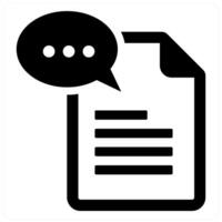 Storytelling and assignment icon concept in black filled color vector