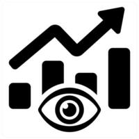 Vision and view icon concept in black filled color vector