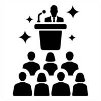 Follower and user icon concept in black filled color vector