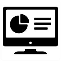Software and custom icon concept in black filled color vector