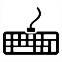 Keyboard and type icon concept in black filled color vector