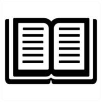 Dictionary and data icon concept in black filled color vector