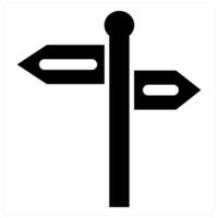 Direction and map icon concept in black filled color vector