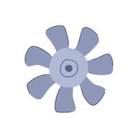 size cooling fan cartoon illustration vector