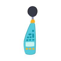flute noise level meter cartoon illustration vector