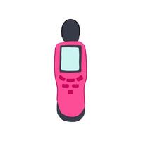 tumbler noise level meter cartoon illustration vector