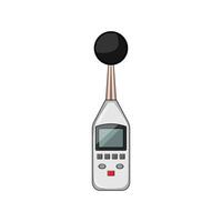sensor noise level meter cartoon illustration vector