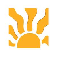 light sun groovy cartoon illustration vector