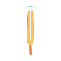 sound tuning fork cartoon illustration vector