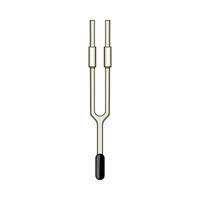 stemless tuning fork cartoon illustration vector