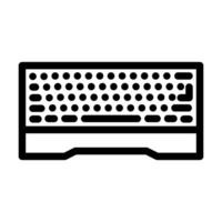 mechanical keyboard gaming pc line icon illustration vector