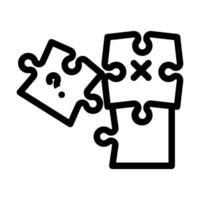 puzzle game solution line icon illustration vector