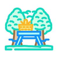 picnic park spring color icon illustration vector