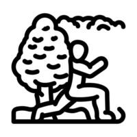 outdoor yoga spring line icon illustration vector