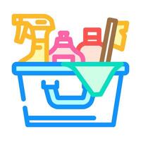 spring cleaning spring color icon illustration vector