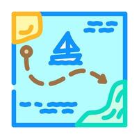 sailing trip summer spend time color icon illustration vector