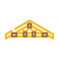 floor joists wood frame house color icon illustration vector