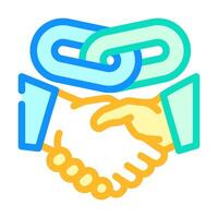 link affiliate referral program color icon illustration vector