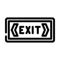 exit information line icon illustration vector