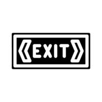 exit information glyph icon illustration vector