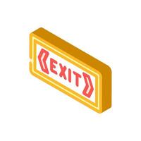 exit information isometric icon illustration vector